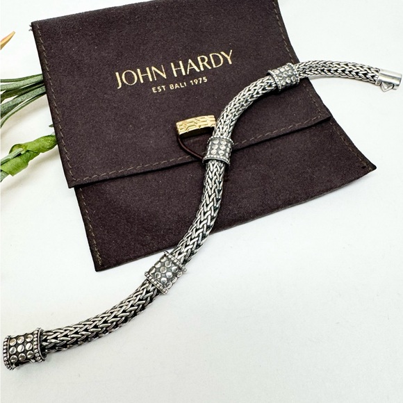 John Hardy Four Dot Station Wheat Chain Bracelet .925 - Picture 2 of 5